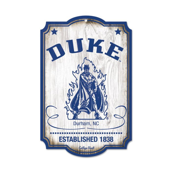 Wholesale-Duke Blue Devils /College Vault Wood Sign 11" x 17" 1/4" thick