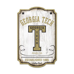 Georgia Tech Yellow Jackets /College Vault Wood Sign 11" x 17" 1/4" thick