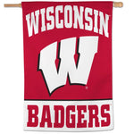 Wholesale-Wisconsin Badgers Vertical Flag 28" x 40"