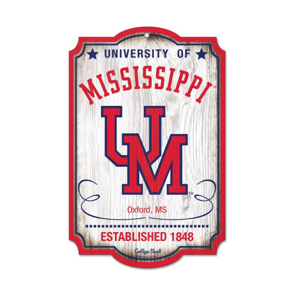 Wholesale-Ole Miss Rebels /College Vault Wood Sign 11" x 17" 1/4" thick