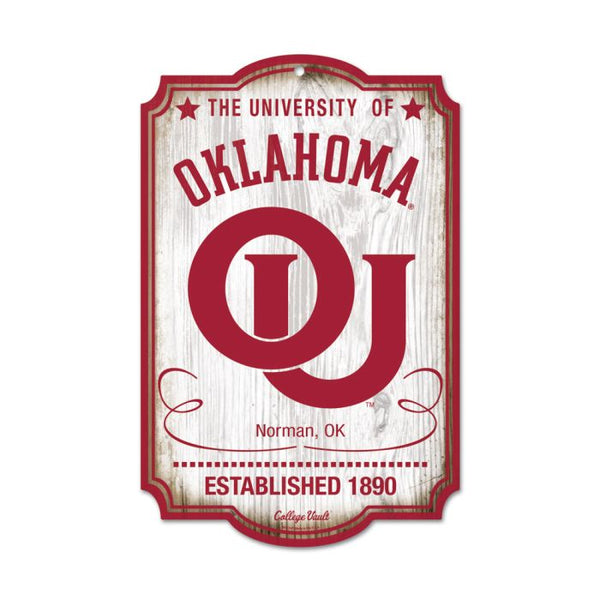 Wholesale-Oklahoma Sooners / Vintage Collegiate Wood Sign 11" x 17" 1/4" thick