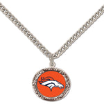 Denver Broncos Necklace w/Charm Jewelry Card
