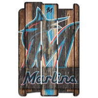 Miami Marlins Wood Fence Sign