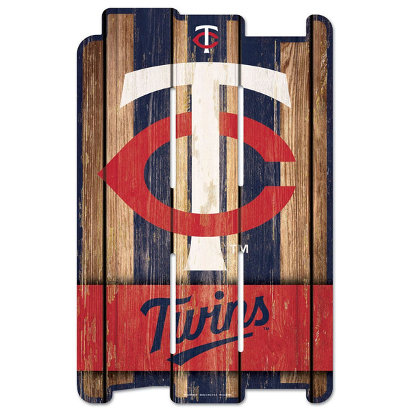 Minnesota Twins Wood Fence Sign
