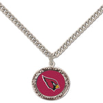 Arizona Cardinals Necklace w/Charm Jewelry Card