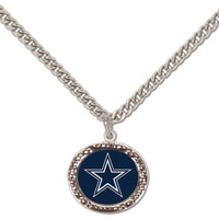 Dallas Cowboys Necklace w/Charm Jewelry Card