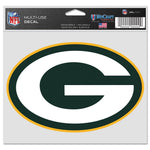 Green Bay Packers Multi-Use Decal -Clear Bckrgd 5" x 6"