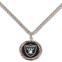 Las Vegas Raiders Necklace w/Charm Jewelry Card