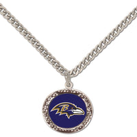 Baltimore Ravens Necklace w/Charm Jewelry Card