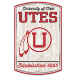 Wholesale-Utah Utes /College Vault Wood Sign 11" x 17" 1/4" thick