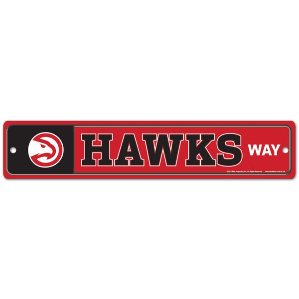 Atlanta Hawks Street / Zone Sign 3.75" X 19"