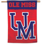 Wholesale-Ole Miss Rebels /College Vault Vertical Flag 28" x 40"