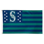 Seattle Mariners / Patriotic Flag - Deluxe 3' X 5'