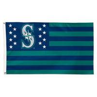 Seattle Mariners / Patriotic Flag - Deluxe 3' X 5'