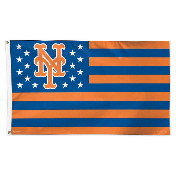 New York Mets / Patriotic Flag - Deluxe 3' X 5'
