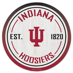 Indiana Hoosiers Wood Sign 14" RND