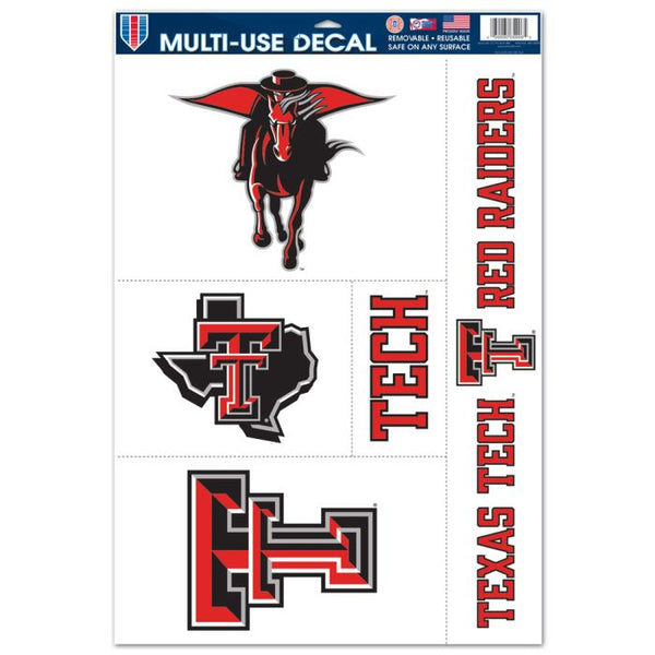 Wholesale-Texas Tech Red Raiders Multi Use Decal 11" x 17"