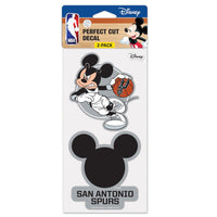 San Antonio Spurs / Disney Perfect Cut Decal Set of Two 4"x4"