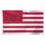 Arkansas Razorbacks / Stars and Stripes NCAA Flag - Deluxe 3' X 5'