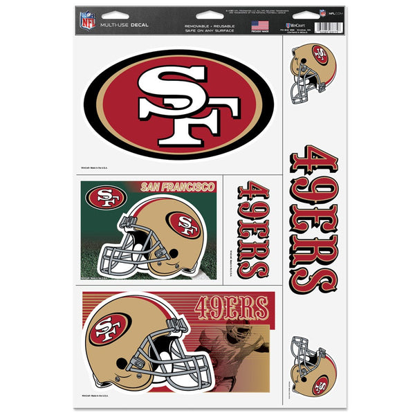 San Francisco 49ers Multi Use Decal 11" x 17"