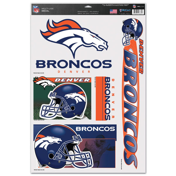 Denver Broncos Multi Use Decal 11" x 17"