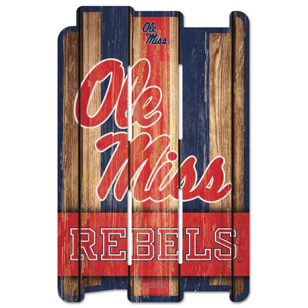 Wholesale-Ole Miss Rebels Wood Fence Sign