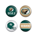 Wholesale-Bemidji State Beavers Button 4 Pack 1 1/4" Rnd