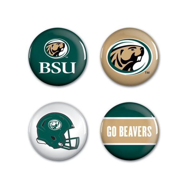 Wholesale-Bemidji State Beavers Button 4 Pack 1 1/4" Rnd