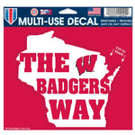 Wholesale-Wisconsin Badgers Multi-Use Decal - cut to logo 5" x 6"