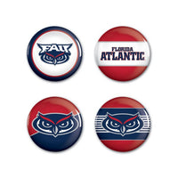 Wholesale-Florida Atlantic Owls Button 4 Pack 1 1/4" Rnd