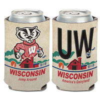 Wholesale-Wisconsin Badgers LICENSE PLATE Can Cooler 12 oz.