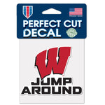 Wholesale-Wisconsin Badgers Perfect Cut Color Decal 4" x 4"