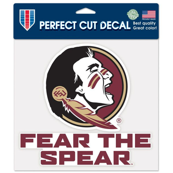 Wholesale-Florida State Seminoles SLOGAN Perfect Cut Color Decal 8" x 8"