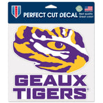 LSU Tigers SLOGAN Perfect Cut Color Decal 8" x 8"
