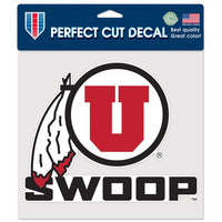 Wholesale-Utah Utes SLOGAN Perfect Cut Color Decal 8" x 8"