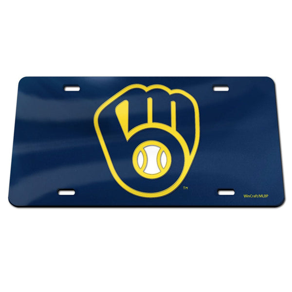 Milwaukee Brewers Specialty Acrylic License Plate