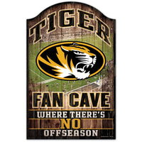 Missouri Tigers FAN CAVE Wood Sign 11" x 17" 1/4" thick