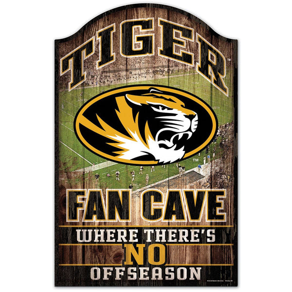 Missouri Tigers FAN CAVE Wood Sign 11" x 17" 1/4" thick
