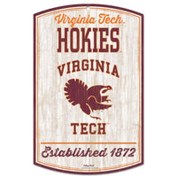 Wholesale-Virginia Tech Hokies /College Vault Wood Sign 11" x 17" 1/4" thick