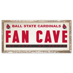 Ball State Cardinals Wood Sign 8" x 17"