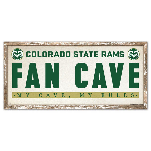 Colorado State Rams Wood Sign 8" x 17"