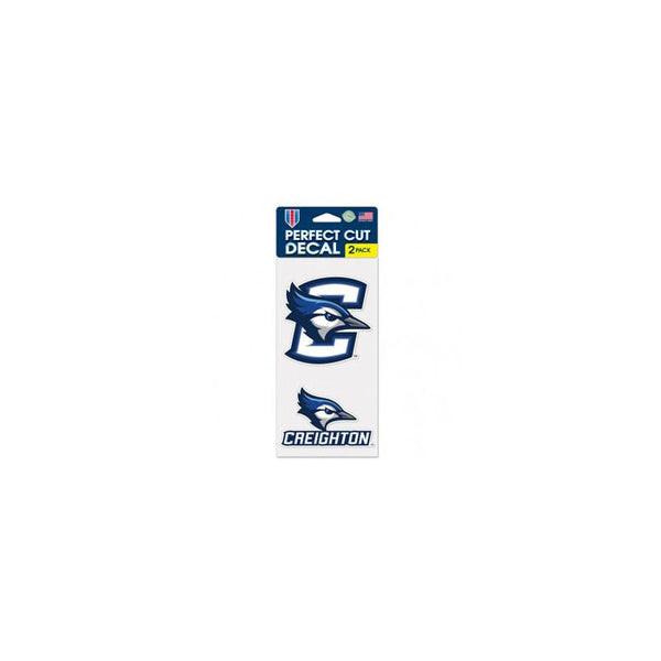 Wholesale-Creighton Bluejays Perfect Cut Decal Set of two 4"x4"