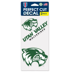 Wholesale-Utah Valley Wolverines Perfect Cut Decal Set of two 4"x4"