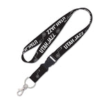 Utah Jazz Black Lanyard w/detachable buckle 1"