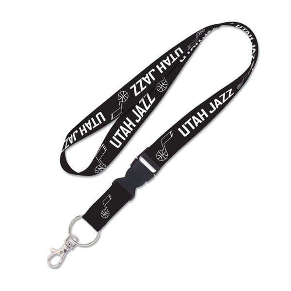 Utah Jazz Black Lanyard w/detachable buckle 1"