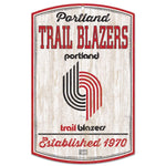Portland Trail Blazers Hardwoods Wood Sign 11" x 17" 1/4" thick