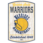 Golden State Warriors Hardwoods Wood Sign 11" x 17" 1/4" thick