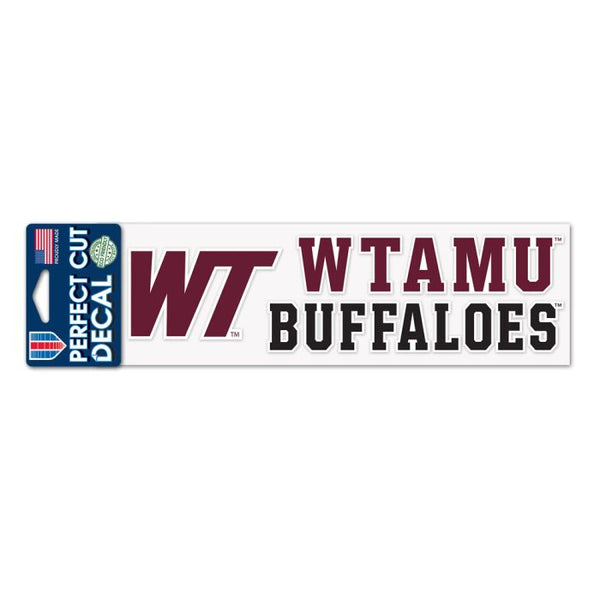 Wholesale-West Texas A&amp;M Buffaloes Perfect Cut Decals 3" x 10"