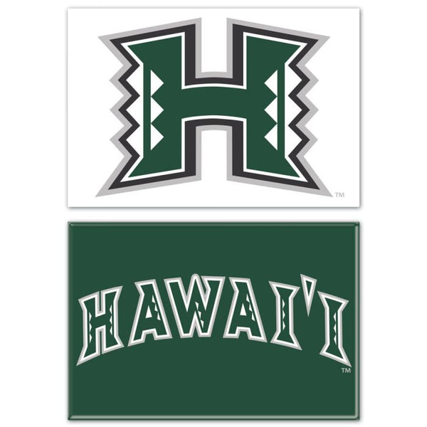 Wholesale-Hawaii Warriors Rectangle Magnet, 2pack 2" x 3"