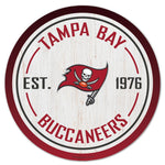 Tampa Bay Buccaneers Wood Sign 14" Round